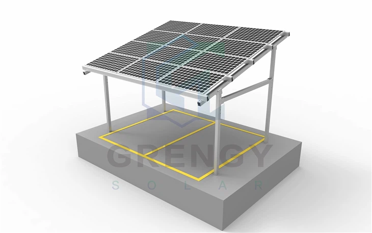 Enkel Carport Solar Mount Struktur