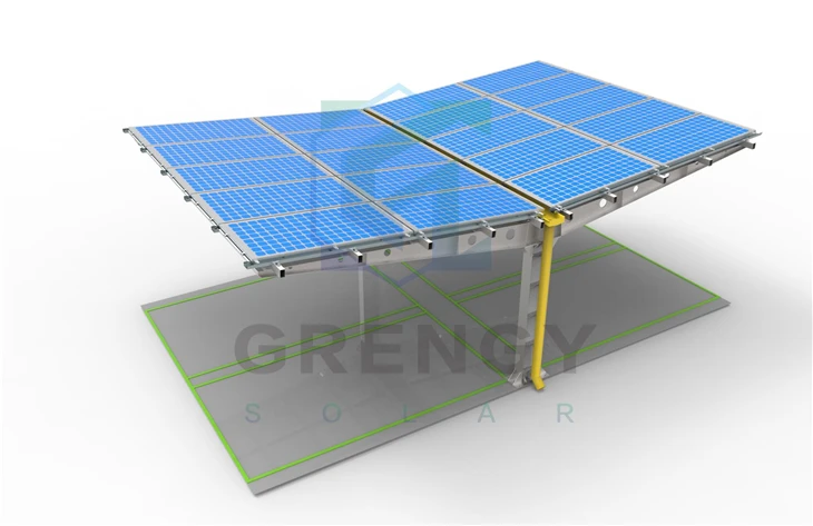 Kommersiella HDG Solar Carport Structures - Lågt underhåll, lång livslängd