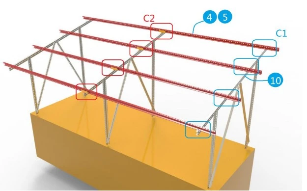HDG Steel Ground Rack System For Solar Panel