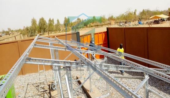 Hot-Dip Galvanized Steel Ground Mount Racking: Corrosion Protection For Long Life factory