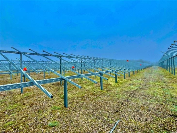 Rapid-Install Ramming Pile Ground Mount System factory