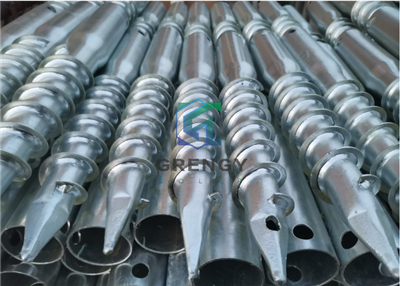 HDG Helical Pile Ground Screw Foundation för jordat monteringssystem