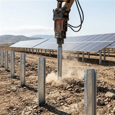 Utility Solar Steel Ramping Pålar